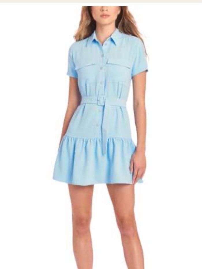 Amanda Uprichard Cathee Dress Light Blue Size Small